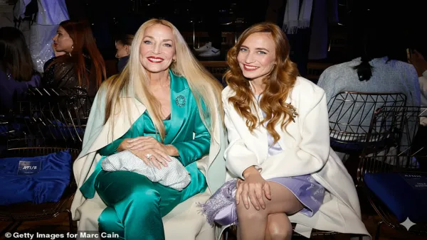 Jerry Hall and Elizabeth Jagger Stun at Marc Cain Show