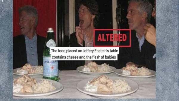 Fact Check: Clinton, Jagger, Epstein "White Food" Photo
