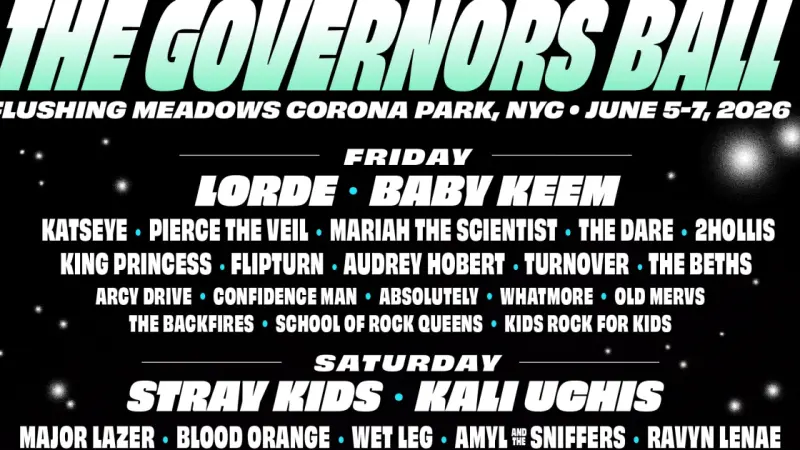 Governors Ball 2026 Lineup Revealed: A$AP Rocky, Lorde, Stray Kids, and More Headline NYC's Premier Festival