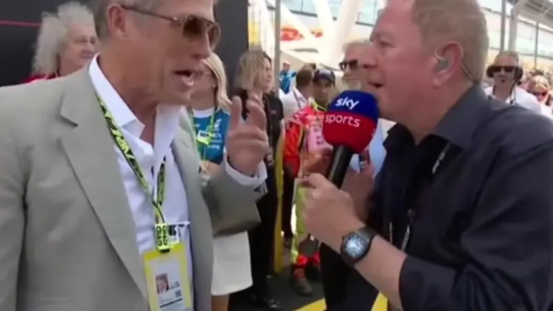 Martin Brundle’s Grid Walk Goes Off Track: Awkward Hugh Grant Exchange Over Unseen TV Series