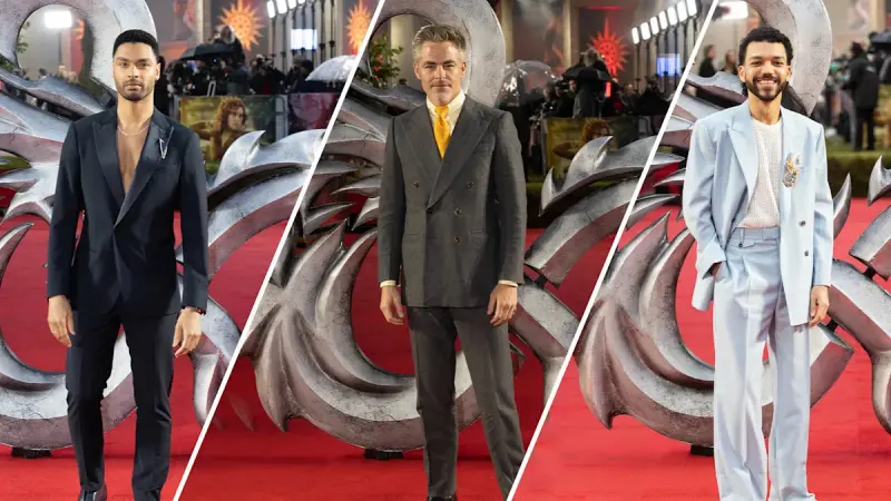 Chris Pine, Regé-Jean Page & Justice Smith Turn the 'Dungeons & Dragons' Red Carpet Into a Global Runway
