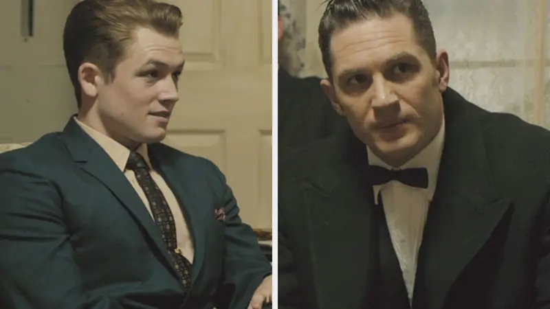 Taron Egerton Reveals Unscripted Snog With Tom Hardy on 'Legend' Set: 'I Grabbed His Face'