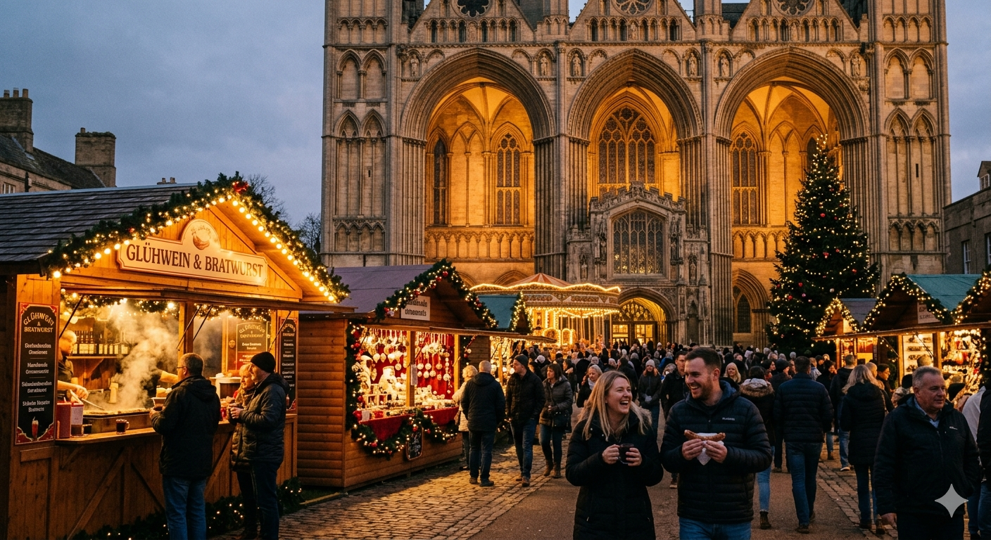 German Christmas Market at Peterborough Cathedral
