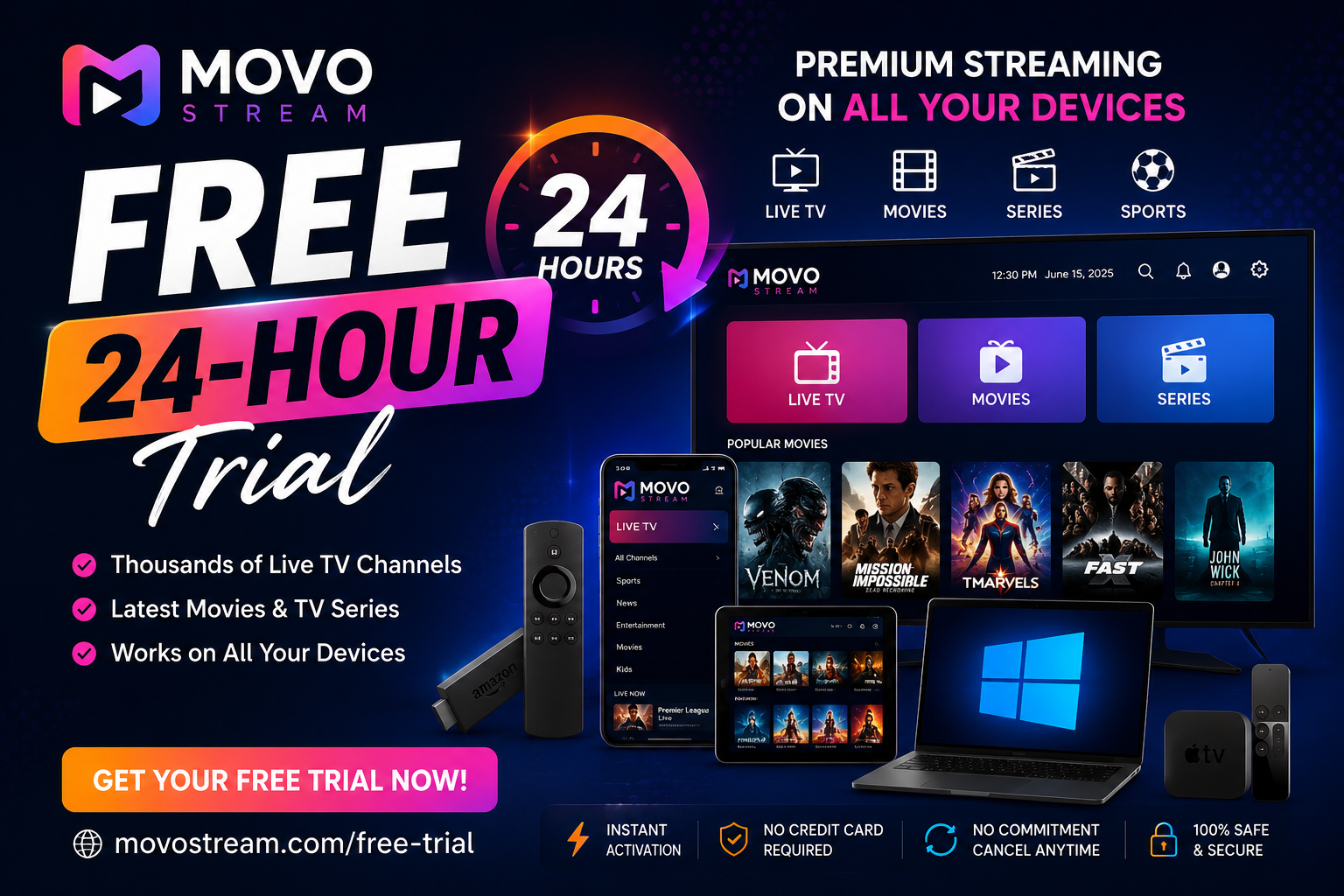 MovoStream – Cross-Platform Streaming Solution