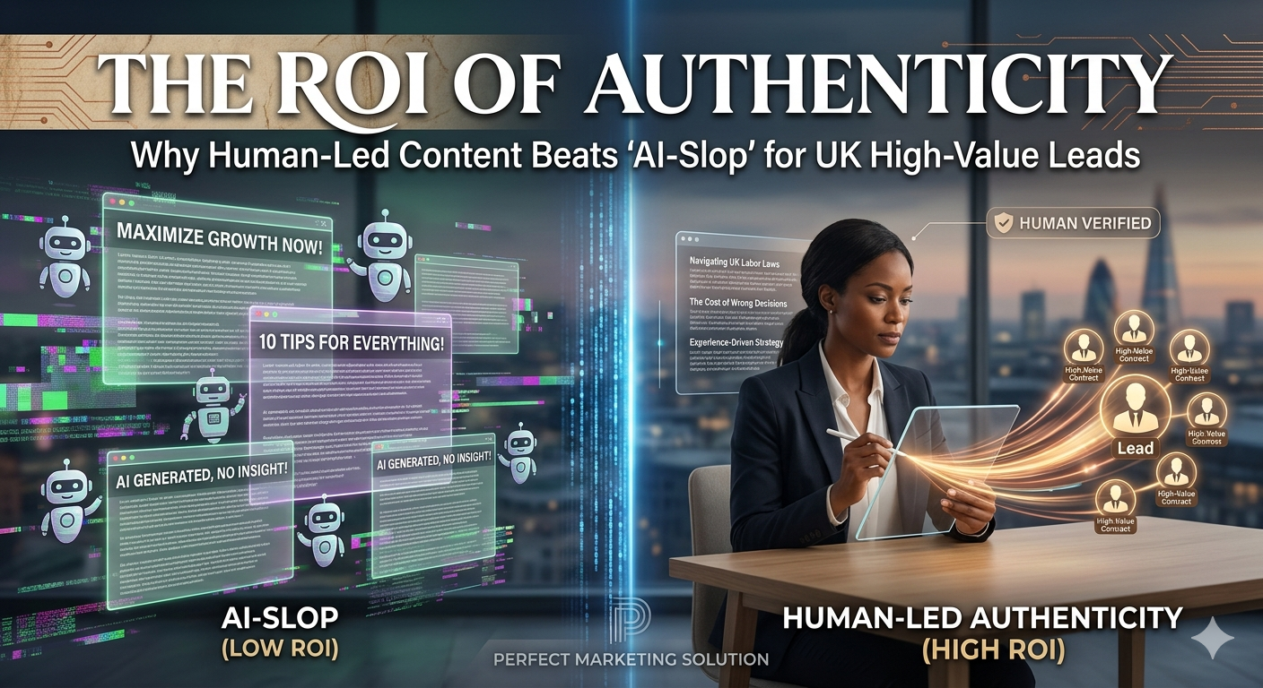 ROI of Human-Led Content vs AI Slop | UK B2B Leads | PMS