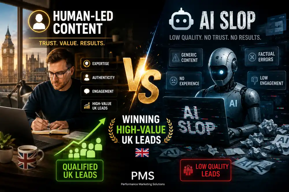Human-Led Content vs AI Slop: Winning High-Value UK Leads | PMS