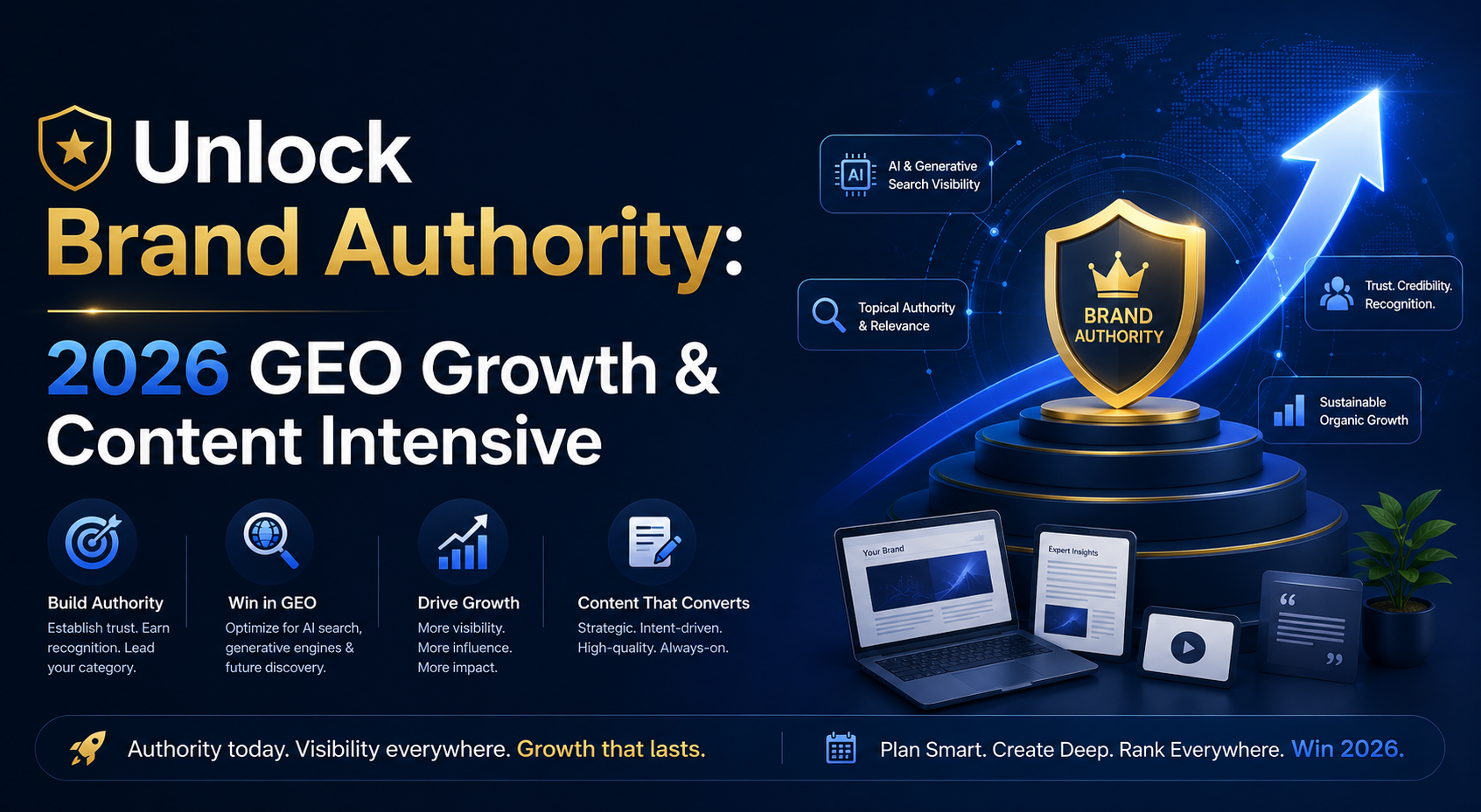 Unlock Brand Authority: 2026 GEO Growth & Content Intensive