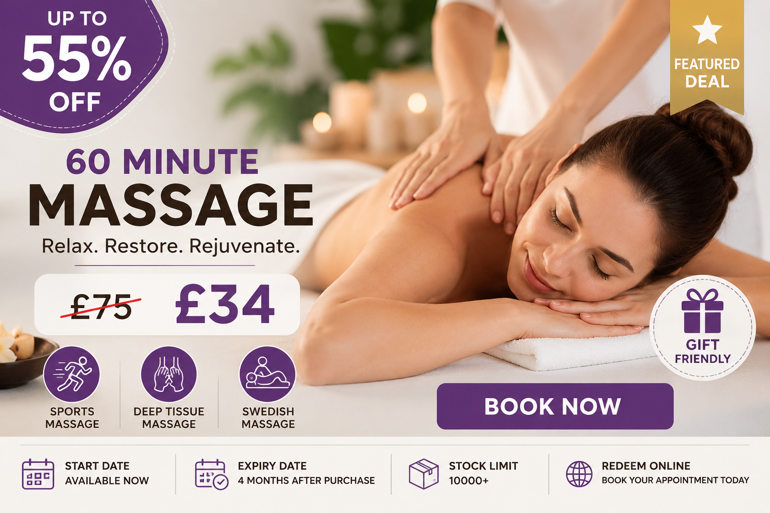 Up to 55% Off 60 Minute Sports Swedish or Deep Tissue Massage at Fit Body London