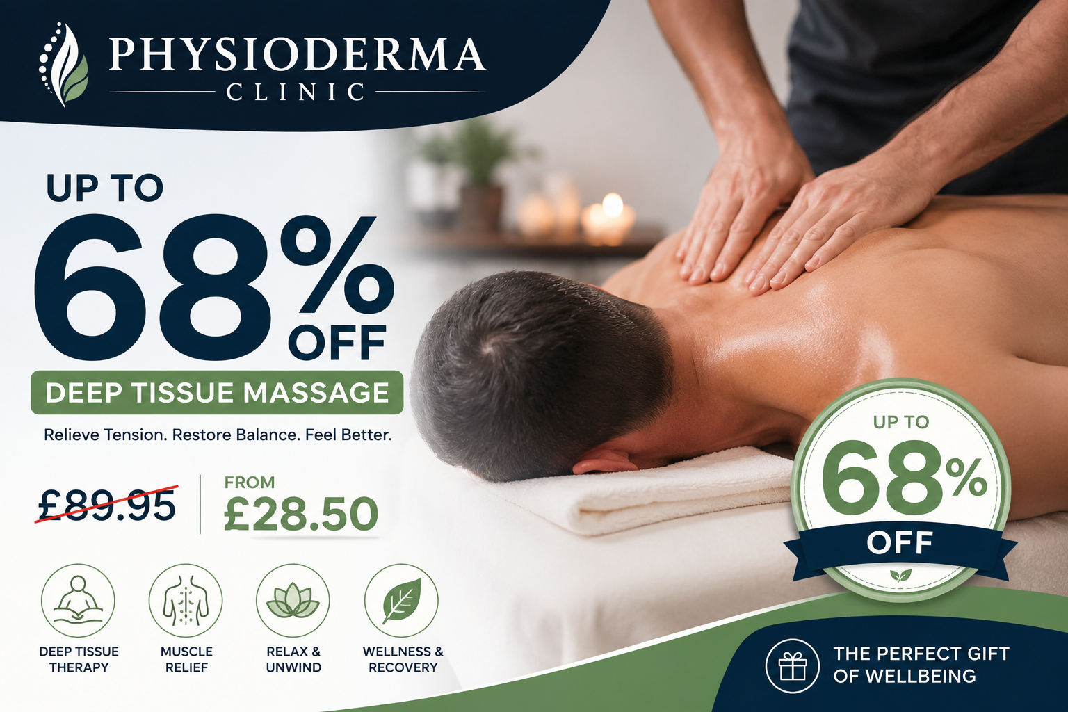 Up to 68% Off on Deep Tissue Massage at Physioderma Clinic