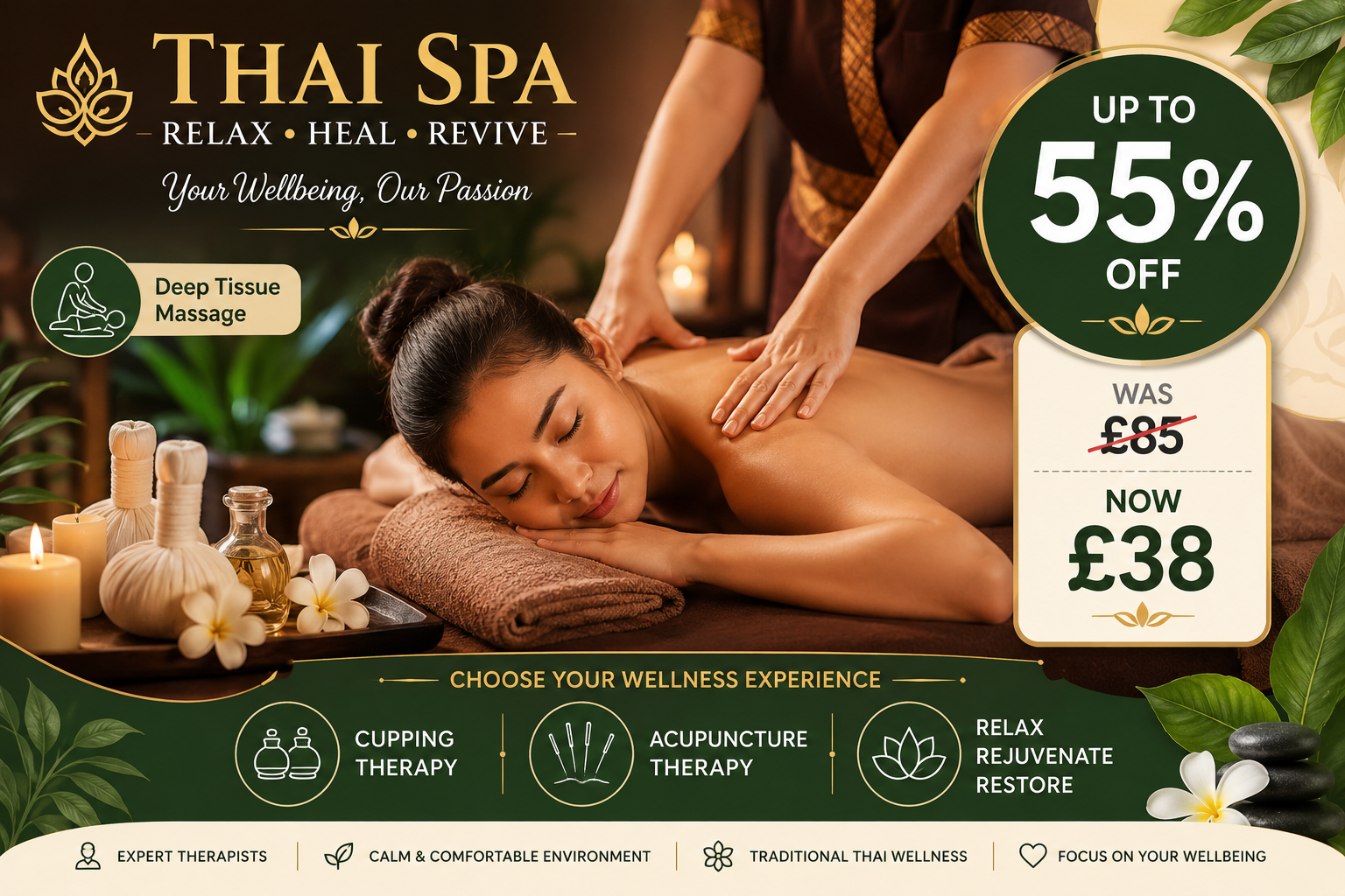 Up to 55% Off on Deep Tissue Massage at Thai Spa