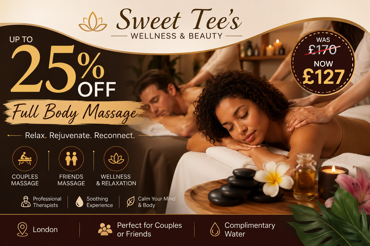 Up to 25% Off Full Body Massage at Sweet Tee's Wellness & Beauty