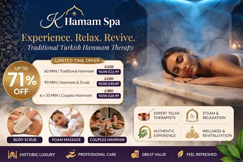 90 Minute Classic Hammam Spa Experience at K Hamam Spa Up to 71 Off