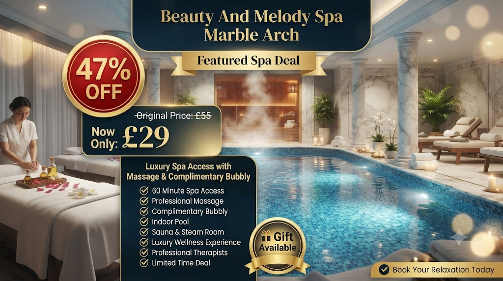 Luxury Spa Access with Massage and Complimentary Bubbly at Beauty And Melody Spa Marble Arch