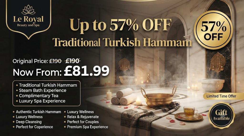 Up to 57% Off Traditional Turkish Hammam Experience with Tea at Le Royal Beauty and Spa