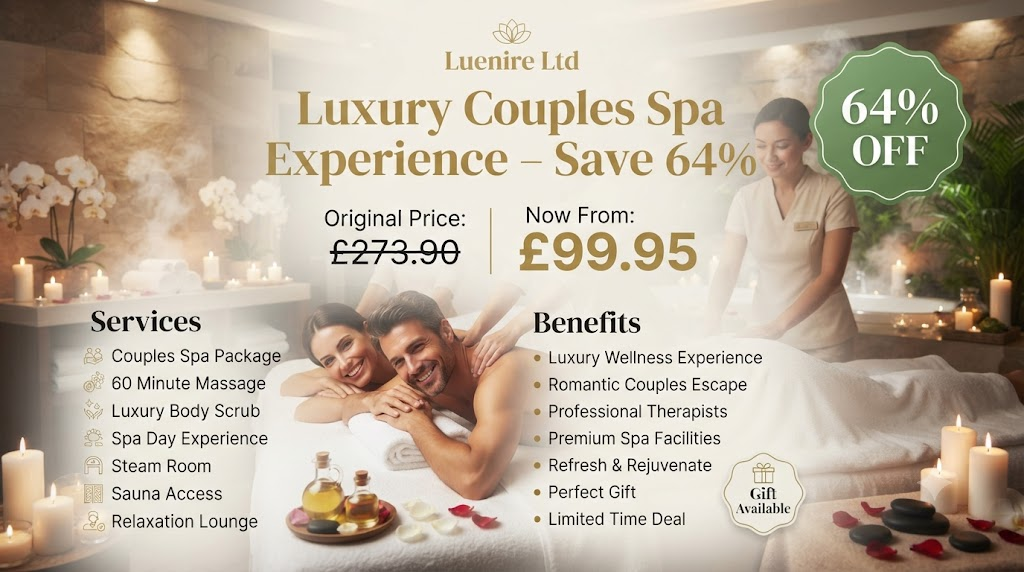 Luxury Couples Spa Packages with Massage and Scrub at Luenire Ltd