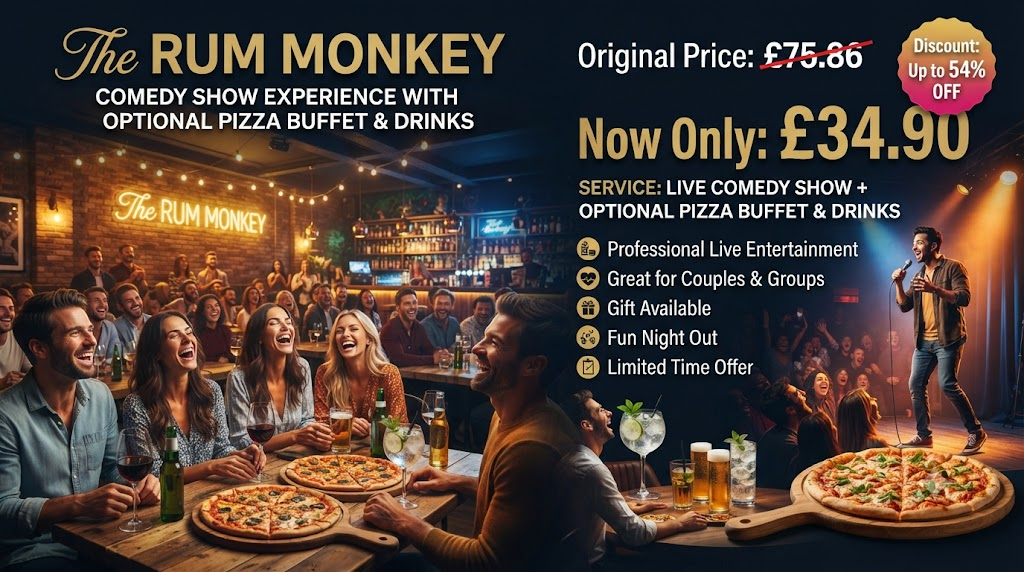 Up to 54% Off Comedy Show Experience with Optional Pizza Buffet & Drinks