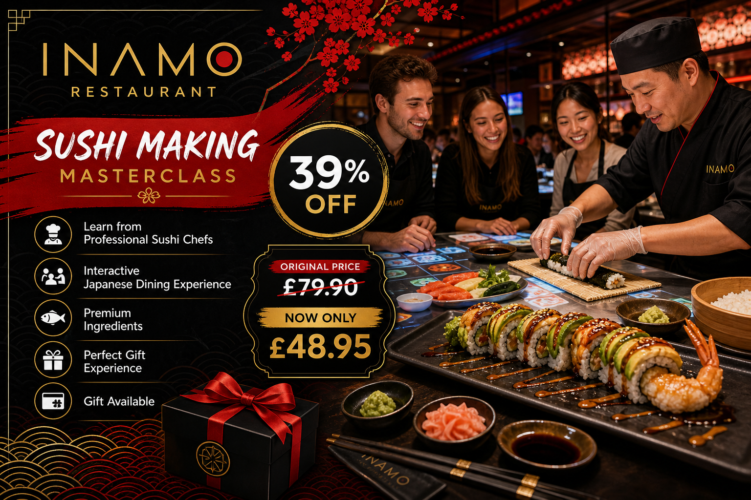 Sushi Making Masterclass with Optional Bottomless Brunch Up to 39 Percent Off