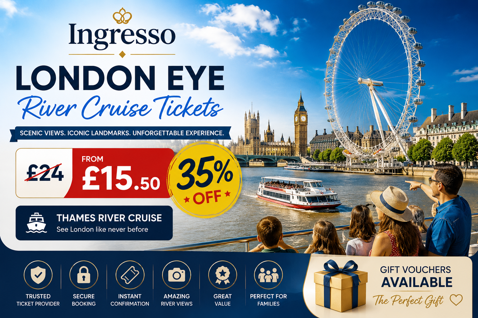London Eye River Cruise Tickets from £15.50 – Summer Sightseeing Deal
