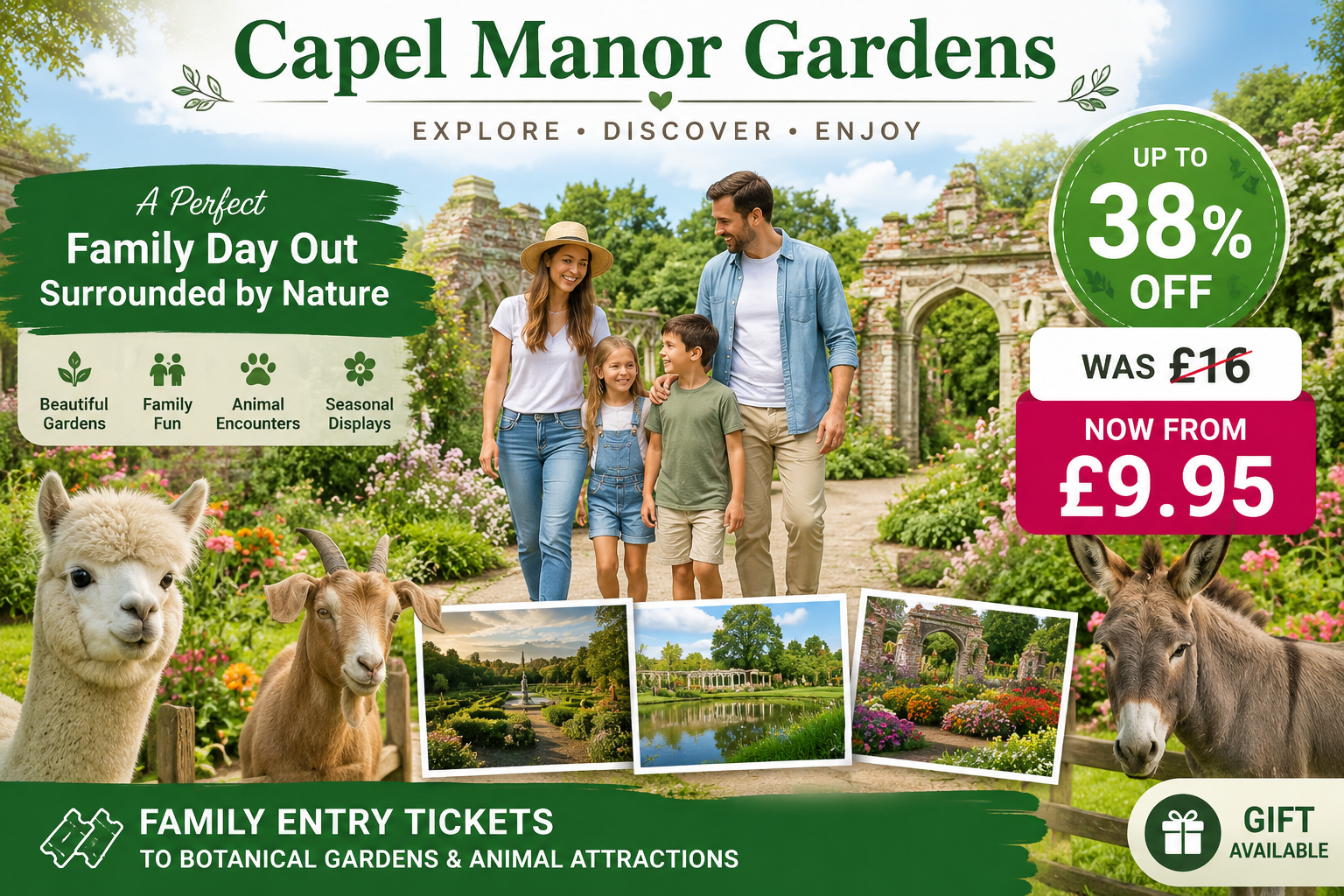 Enjoy Family Entry Tickets at Capel Manor Gardens – Save Up to 38%