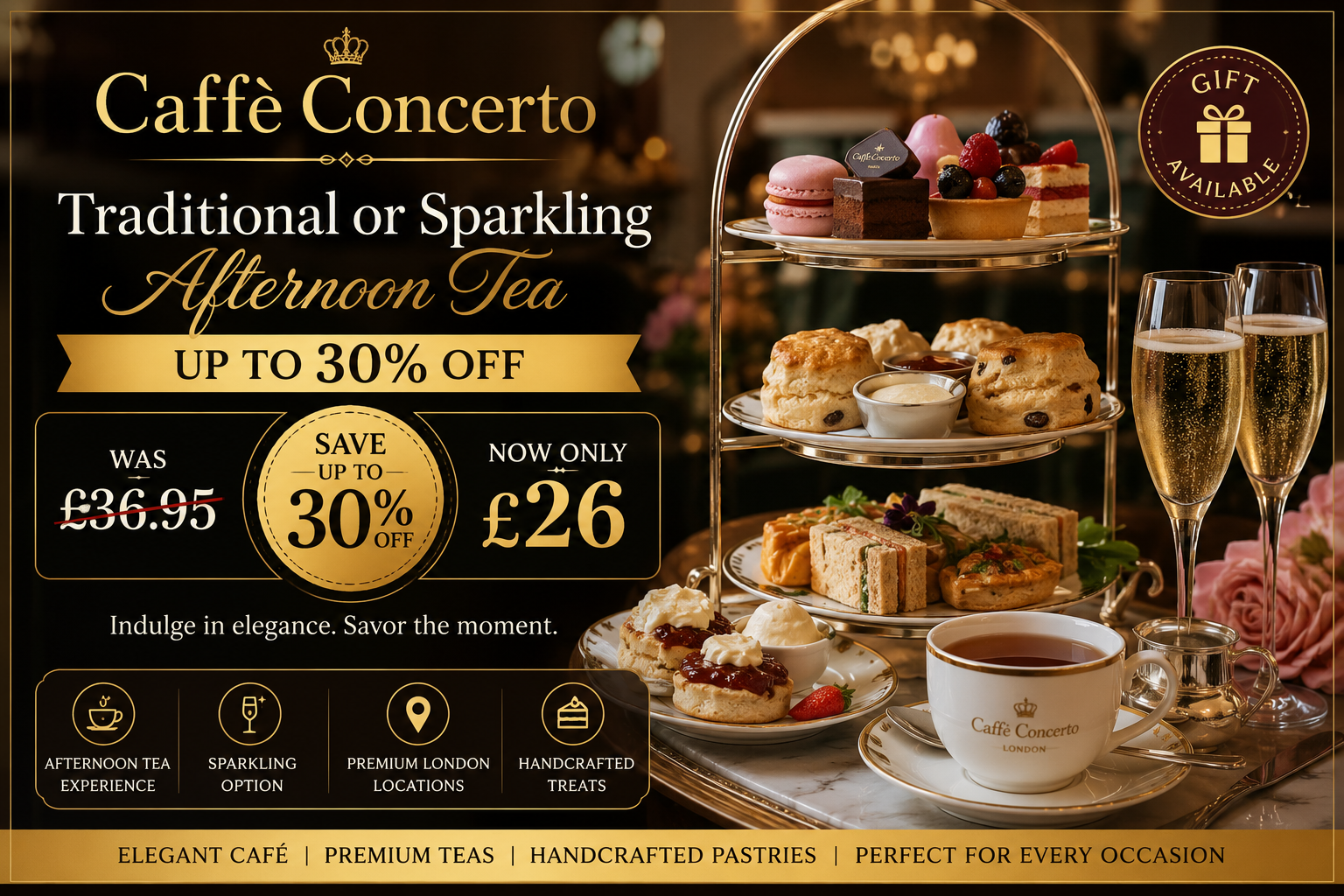 Traditional or Sparkling Afternoon Tea – Up to 30% Off