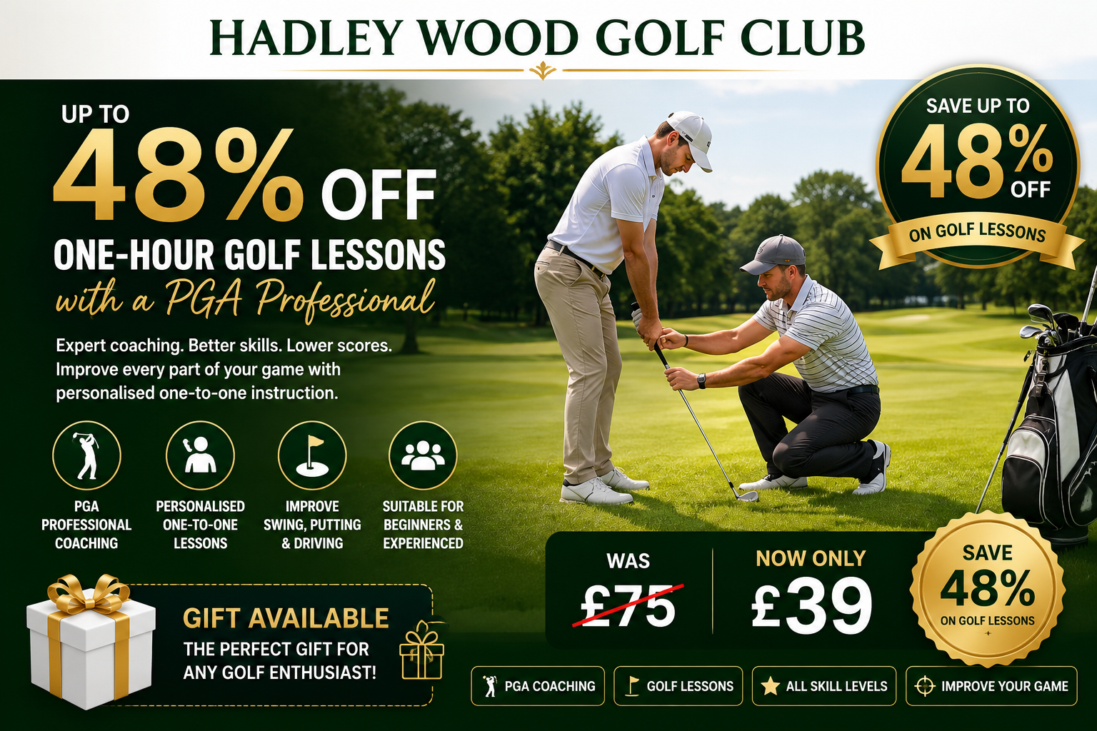 Up to 48% Off One-Hour Golf Lessons with a PGA Professional