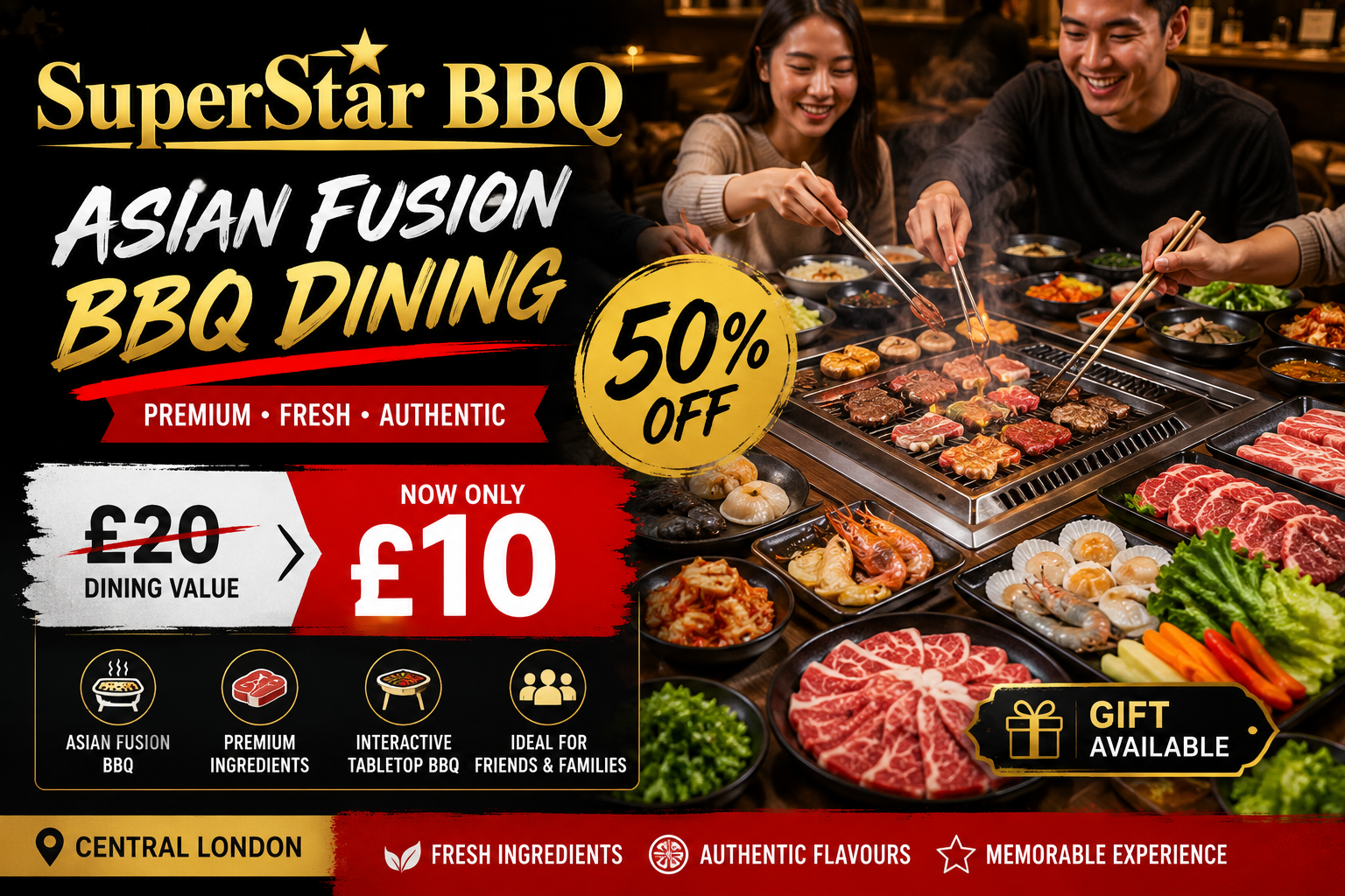 Spend £20 or £40 and Enjoy Asian Fusion Dining for Up to Six People with Up to 50% Off