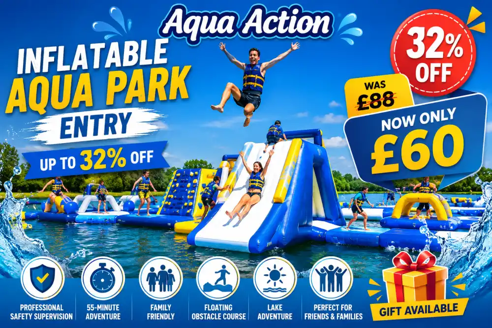 Enjoy Inflatable Aqua Park Entry – Up to 32% Off