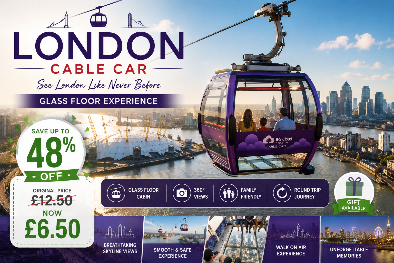Experience Londons Glass Floor Cable Car Adventure