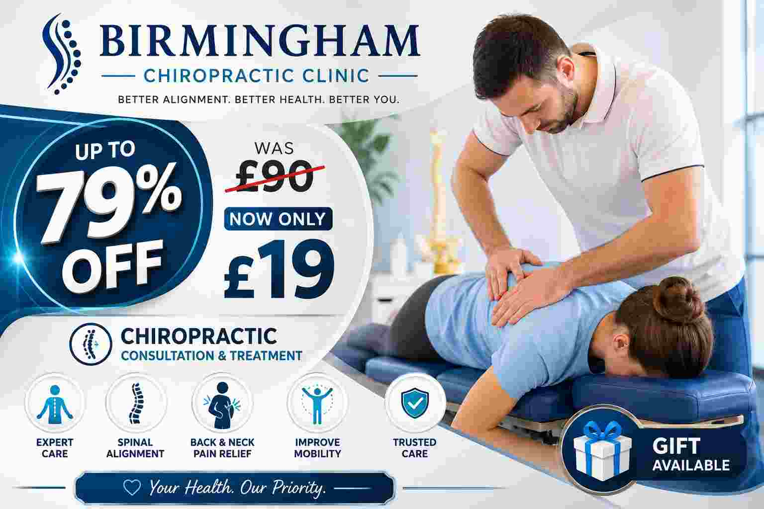 Up to 79% Off Chiropractic Consultation and Treatment at Birmingham Chiropractic Clinic