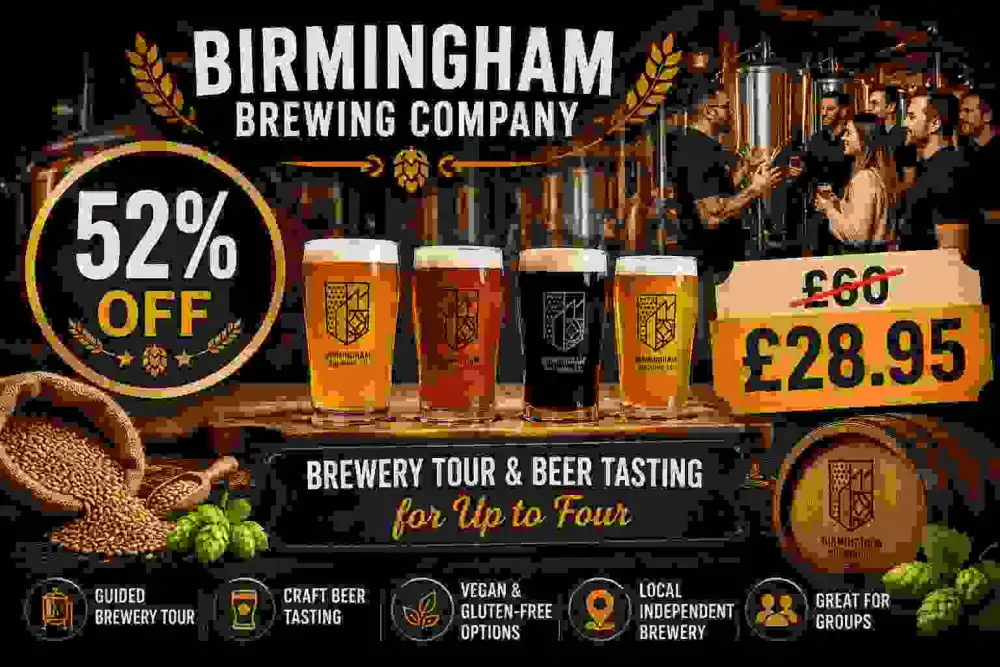 Experience Brewery Tour and Beer Tasting for Up to Four Save Up to 52 Percent