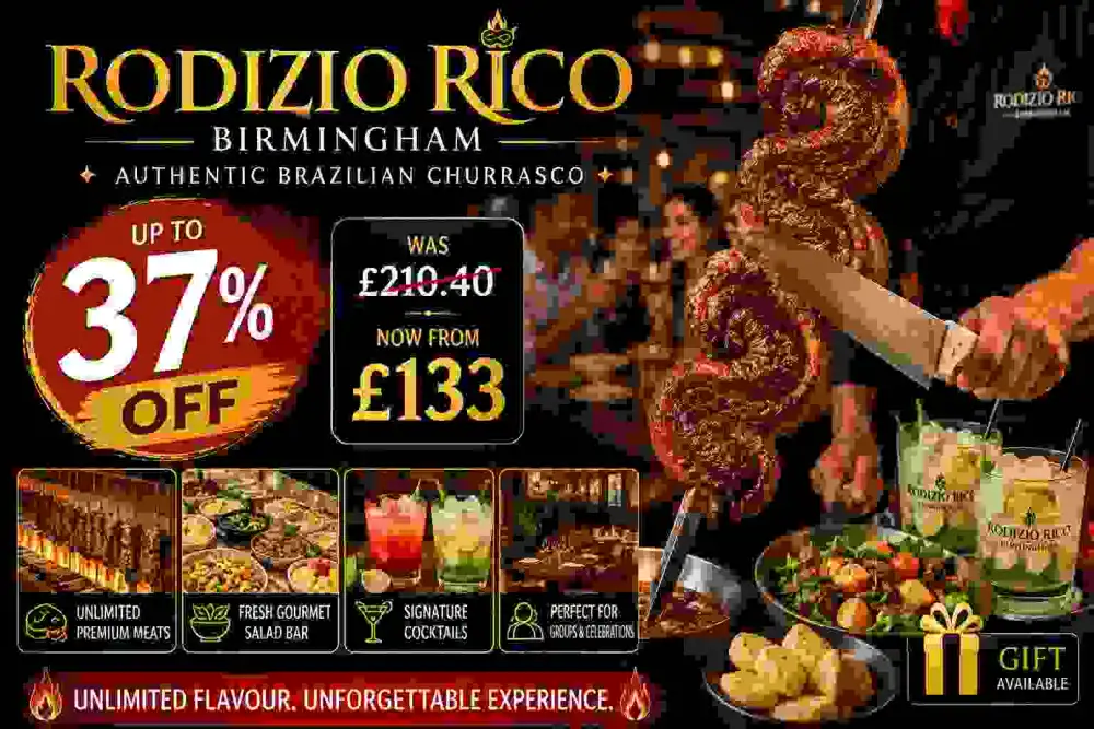 Up to 37% Off All You Can Eat Brazilian BBQ with Cocktails at Rodizio Rico Birmingham
