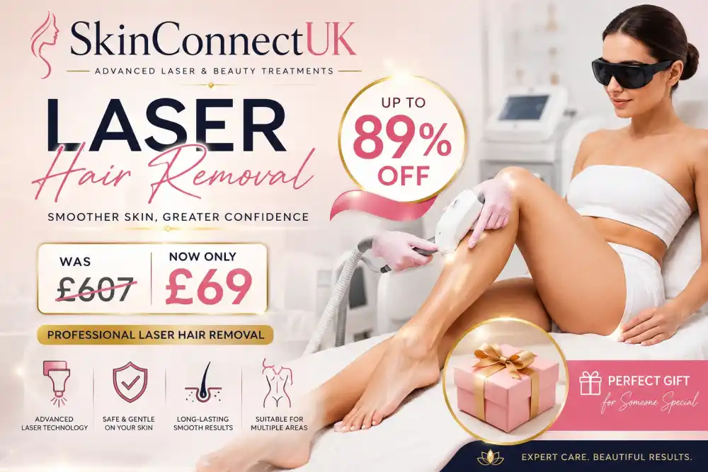Up to 89% Off Laser Hair Removal at SkinConnectUK