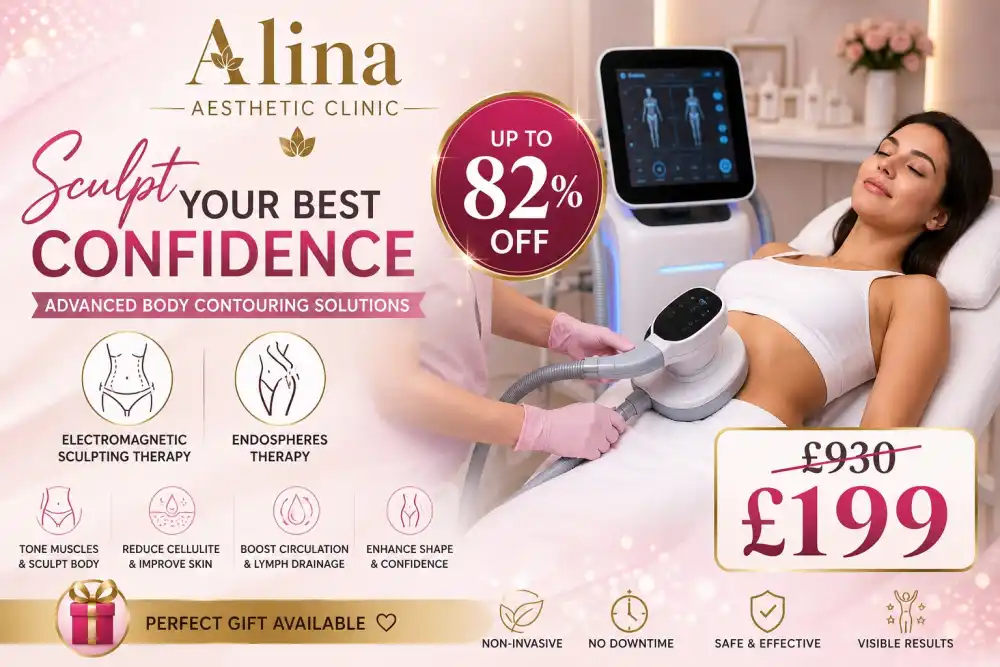 Enhance Your Physique with 1, 3 or 6 Sessions of Electromagnetic Sculpting or Endospheres Therapy