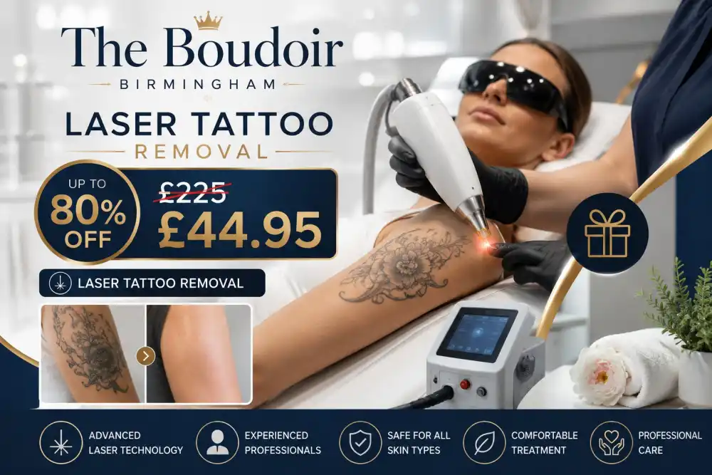 Three Sessions of Laser Tattoo Removal – Up to 80% Off Small, Medium & Large Areas