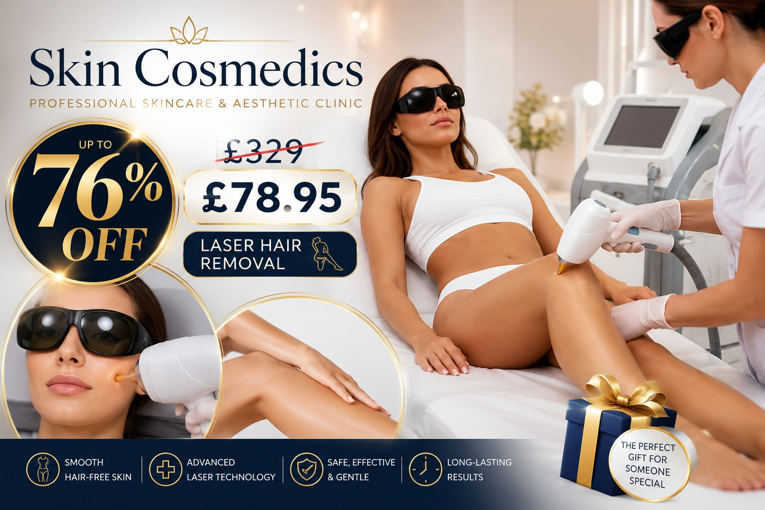 Up to 76% Off Laser Hair Removal Sessions at Skin Cosmedics