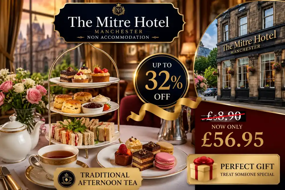 Summer Afternoon Tea with Sandwiches Scones and Choice of Drink for Two or Four