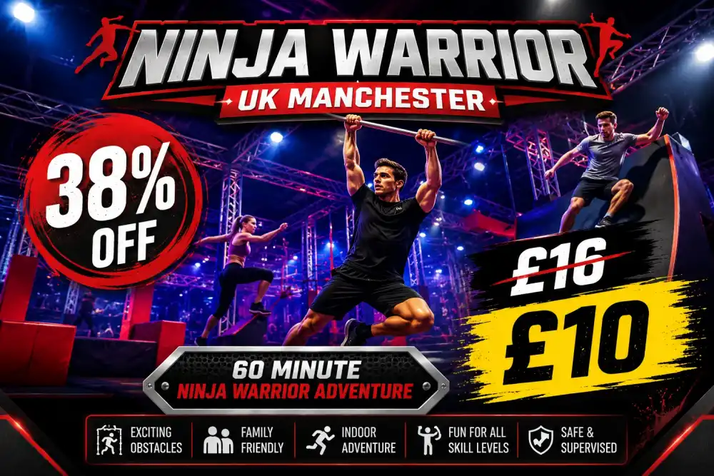 38% Off 60 Minute Ninja Warrior Adventure in Manchester