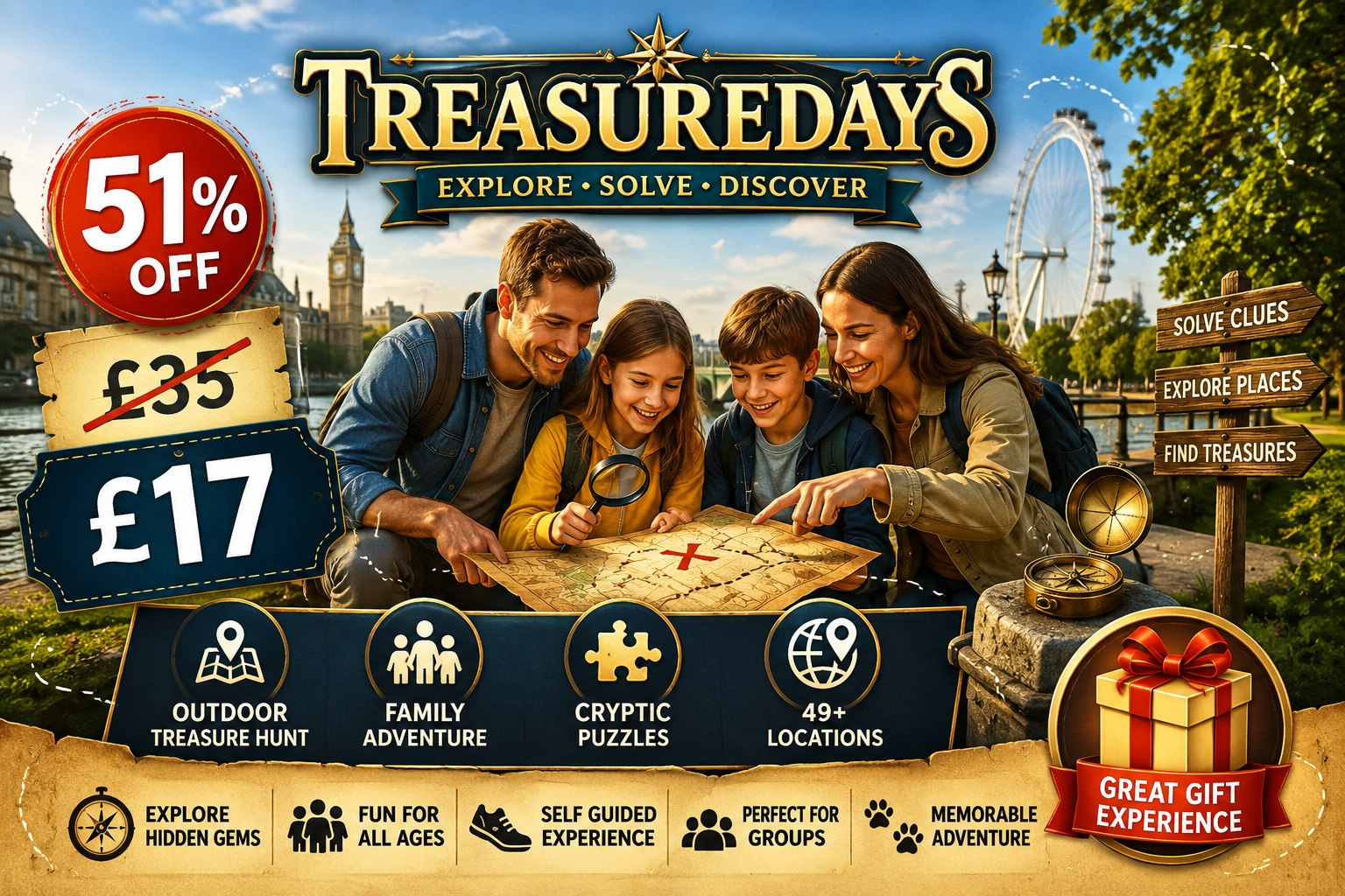 Up to 51% Off Family or Cryptic Treasure Hunt Adventures