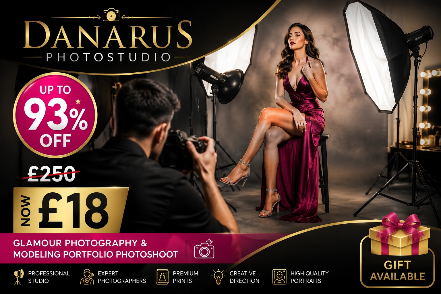 Up to 93% Off Glamour & Modeling Portfolio Photoshoots