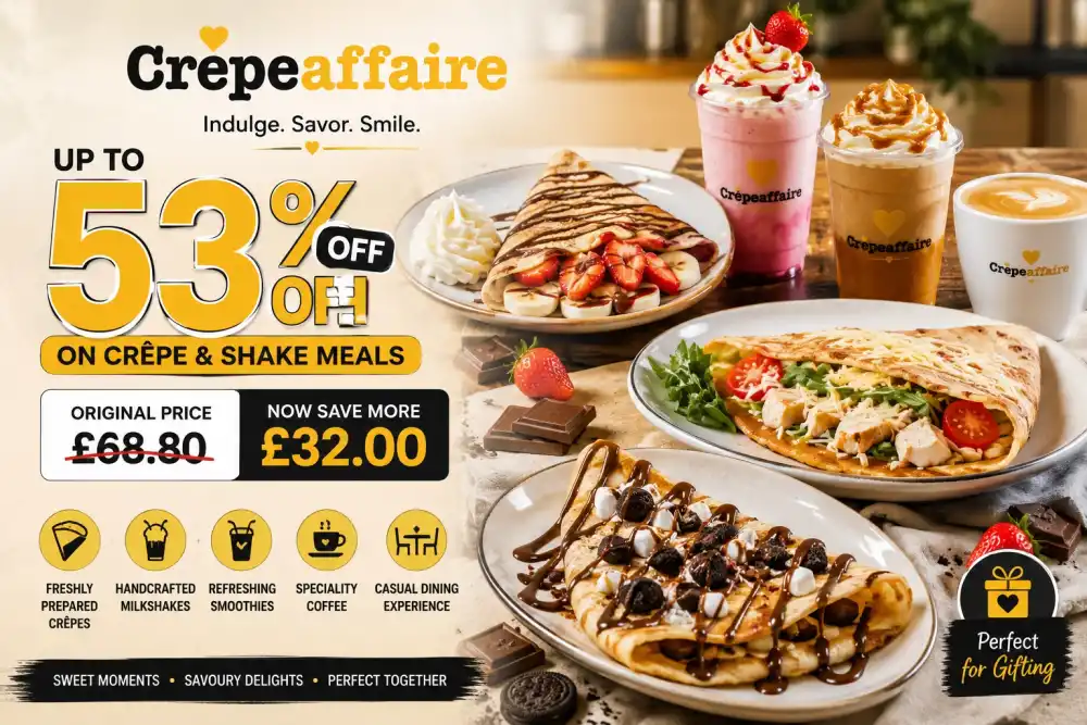 Up to 53% Off Crêpe and Shake Meal Deals at Crêpeaffaire