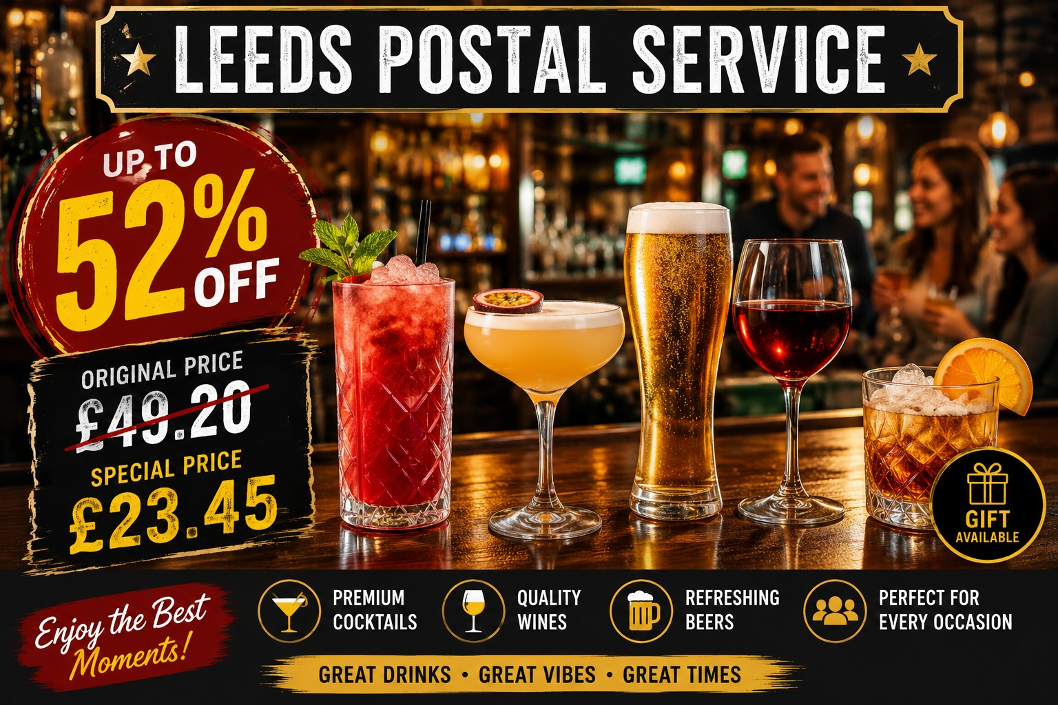 Up to 52% Off Cocktails Wines and Beers at Leeds Postal Service