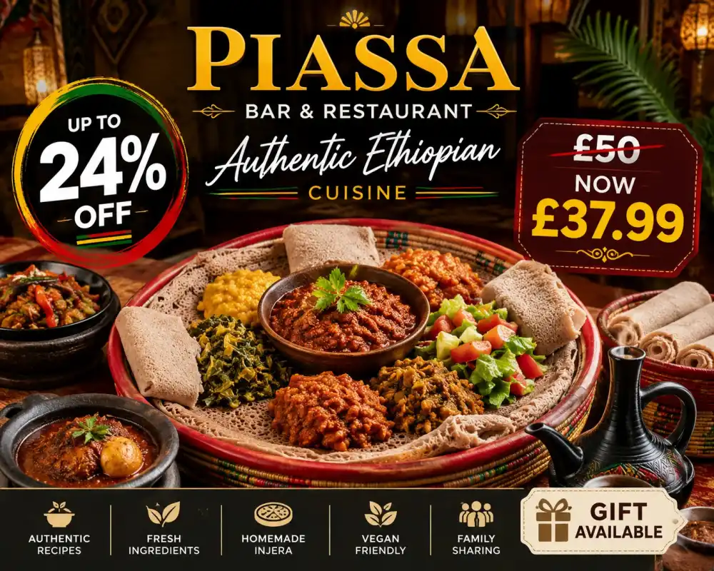 Up to 24% Off Ethiopian Cuisine at Piassa Bar & Restaurant