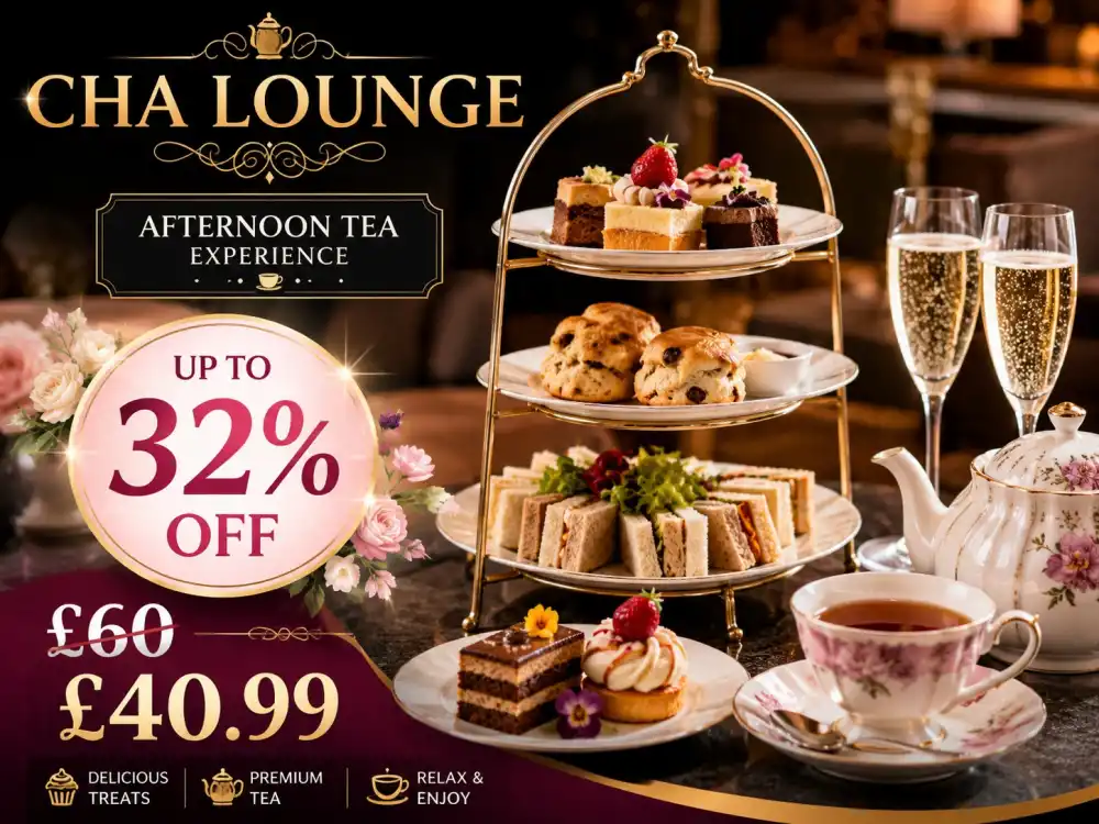 Up to 32% Off Afternoon Tea at Cha Lounge