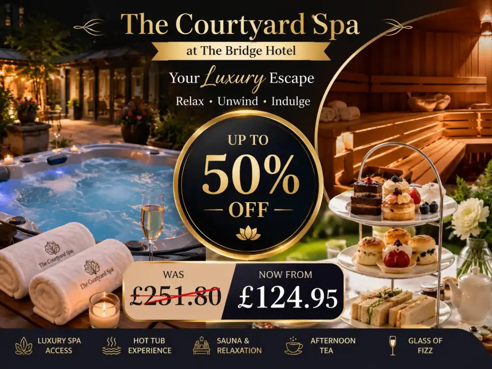 Up to 50% Off Luxury Spa Escape with Hot Tub Sauna and Afternoon Tea