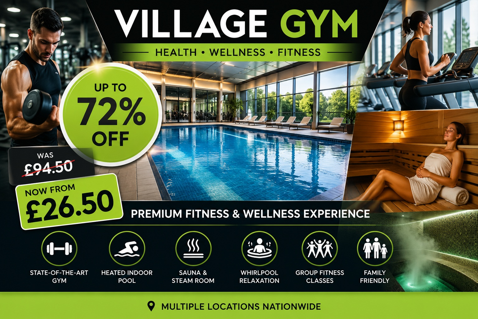Adult or Family Day Pass at Village Gym – Up to 72% Off
