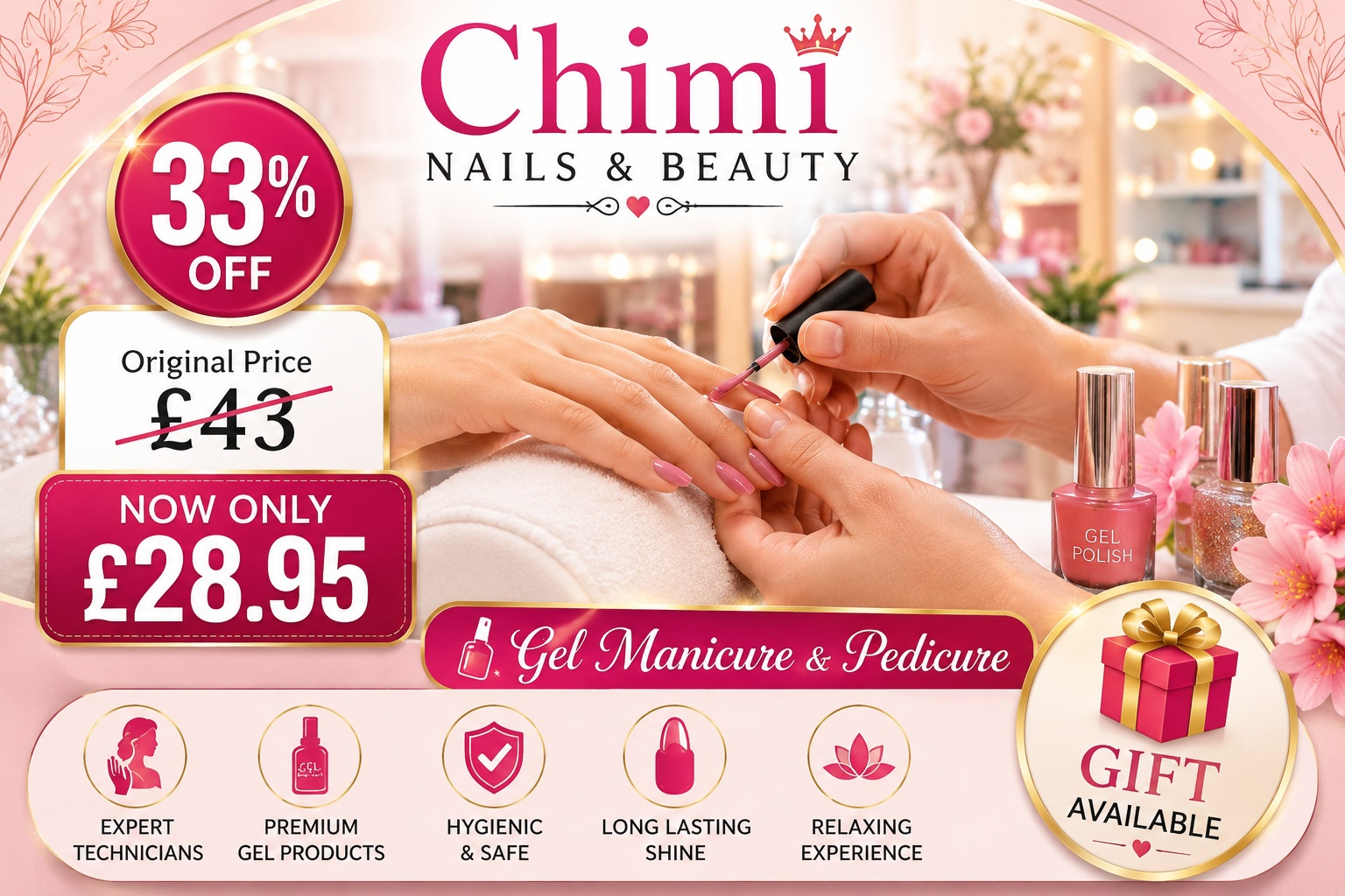 Transform Your Nails with a Gel Manicure and Pedicure – Save Up to 33%
