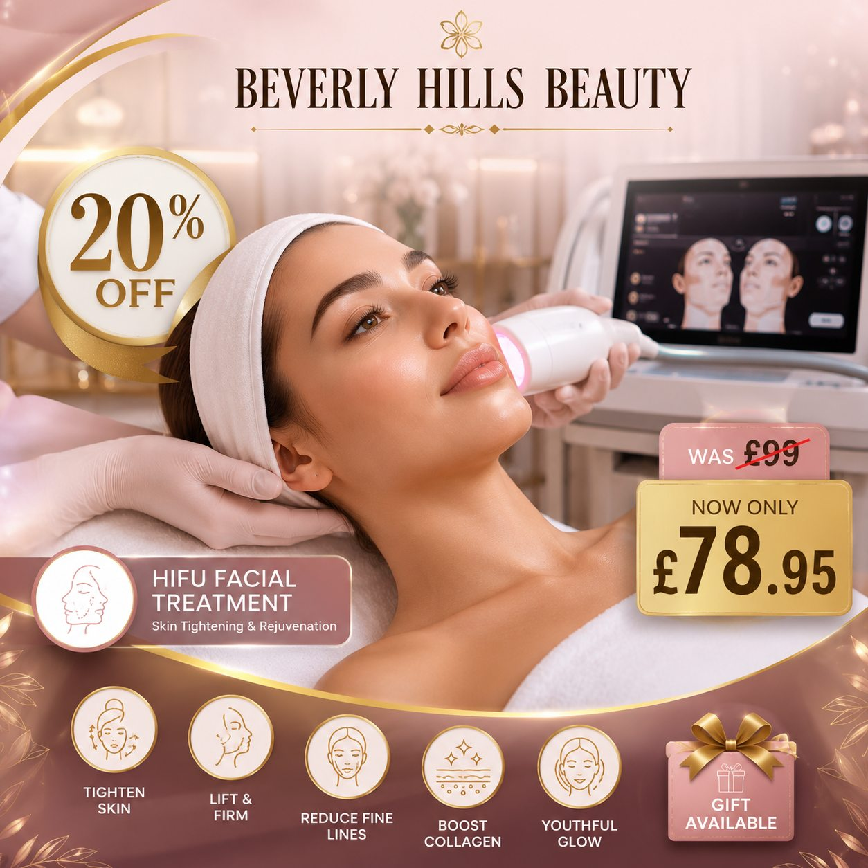 20% Off High Intensity Focused Ultrasound Facial Treatment