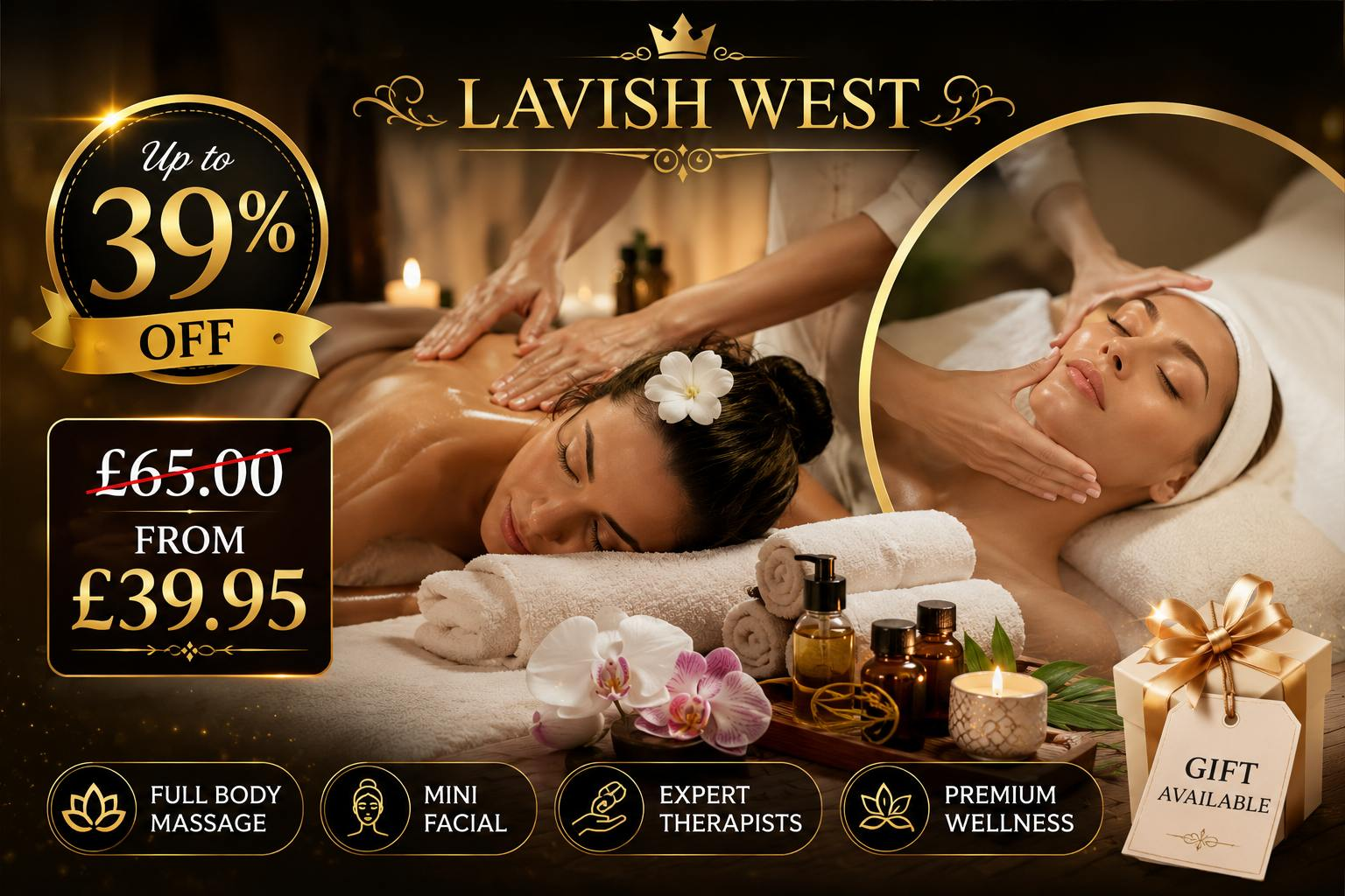 Glasgow Full Body Massage or Massage with Mini Facial – Up to 39% Off