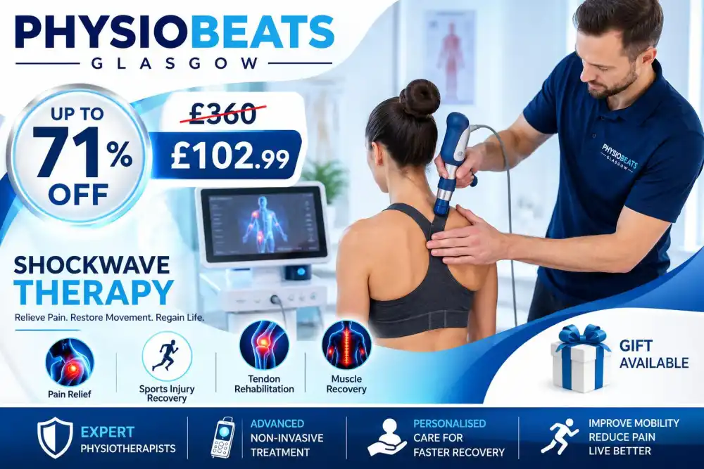 Up to 71% Off Shockwave Therapy Sessions for Pain Relief at Physiobeats Glasgow