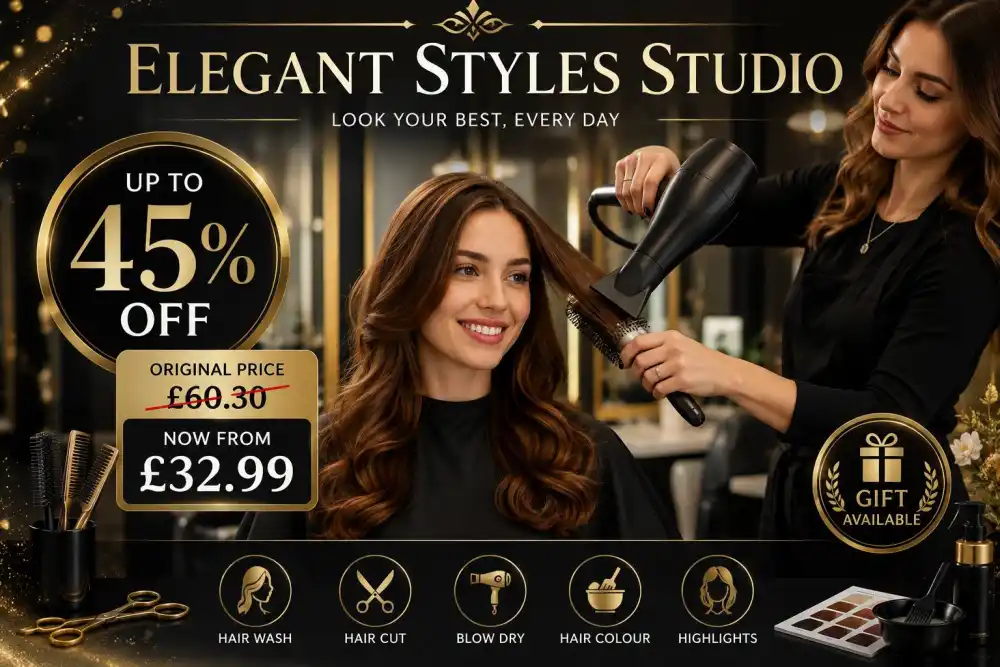 Up to 45% Off Hair Wash Cut Style Blow Dry and Colour Packages at Elegant Styles Studio